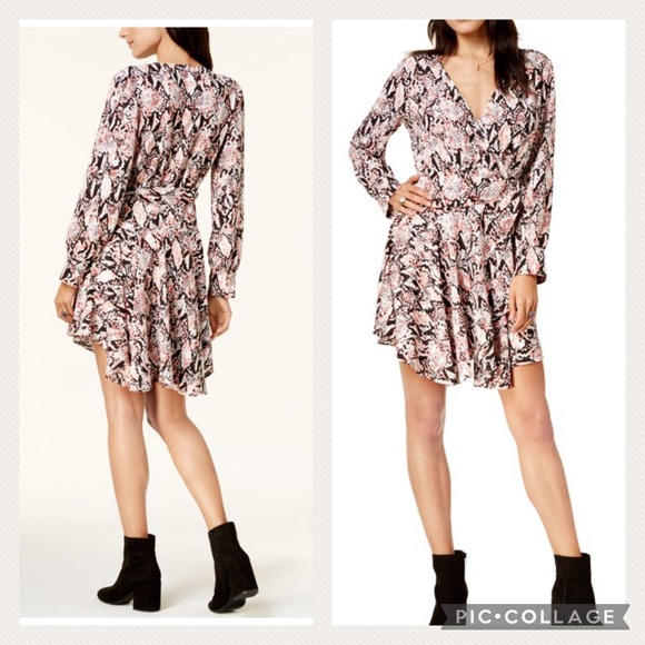 bar III snakeskin wrap dress! - Picture 1 of 7